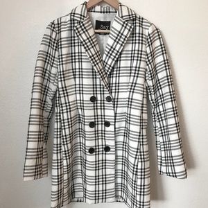 Plaid Trench Coat